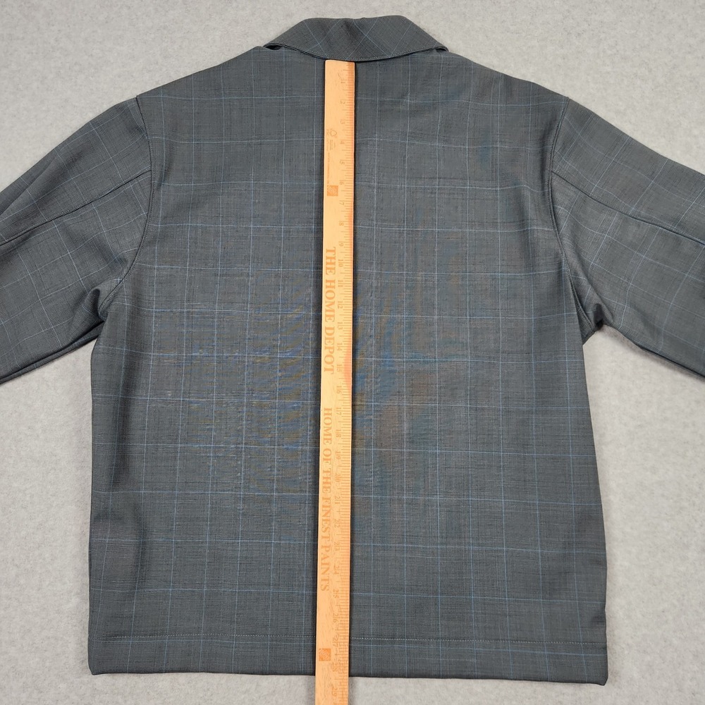Vintage Tiger Woods Jacket Mens Large Blue Window Pane Plaid Nike Golf Full Zip - Picture 11 of 14